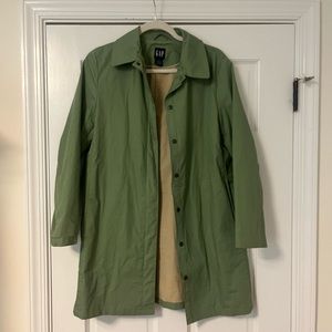 Gap green raincoat